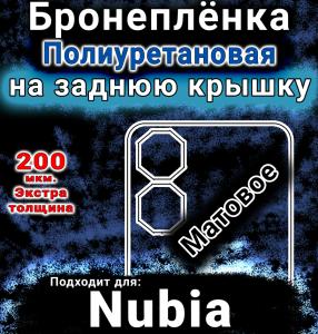 Бронеплёнка на заднюю крышку Nubia Neo 2 5G матовая полиуретановая SCPhone