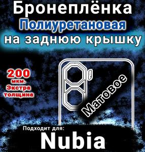 Бронеплёнка на заднюю крышку Nubia Neo 3 матовая полиуретановая SCPhone