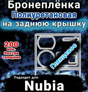 Бронеплёнка на заднюю крышку Nubia Z60 Ultra глянцевая полиуретановая SCPhone