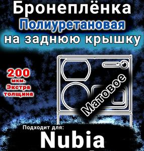 Бронеплёнка на заднюю крышку Nubia Z60 Ultra матовая полиуретановая SCPhone
