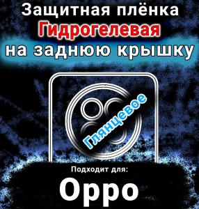 Защитная плёнка на заднюю крышку Oppo A6 Max глянцевая гидрогелевая