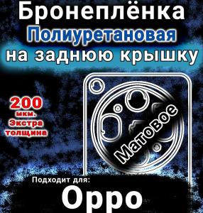 Бронеплёнка на заднюю крышку Oppo Find X9 Ultra матовая полиуретановая