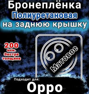 Бронеплёнка на заднюю крышку Oppo Reno12F матовая полиуретановая