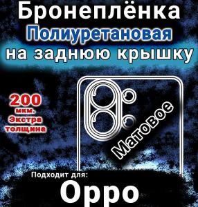 Бронеплёнка на заднюю крышку Oppo K13 Turbo матовая полиуретановая