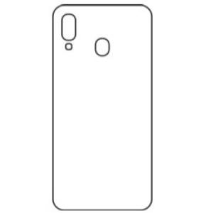 Бронеплёнка на заднюю крышку Samsung Galaxy A20 полиуретановая глянцевая стандарт