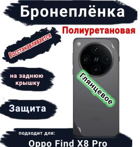Защитная плёнка на заднюю крышку OPPO Find X8 Pro глянцевая полиуретановая стандарт