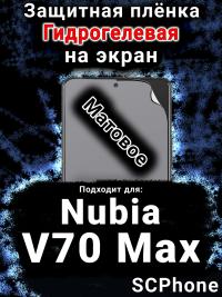 Защитная плёнка на экран Nubia V70 Max матовая гидрогелевая SCPhone