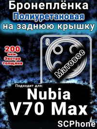 Бронеплёнка на заднюю крышку Nubia V70 Max матовая полиуретановая SCPhone