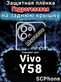 Защитная плёнка на заднюю крышку смартфона для Vivo Y58 матовая гидрогелевая SCPhone