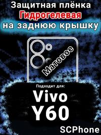 Защитная плёнка на заднюю крышку смартфона для Vivo Y60 матовая гидрогелевая SCPhone