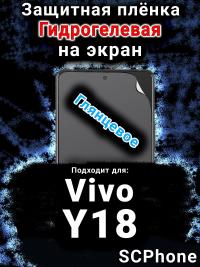 Защитная плёнка на экран смартфона для Vivo Y18 глянцевая гидрогелевая SCPhone