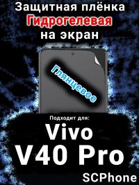 Защитная плёнка на экран смартфона для Vivo V40 Pro глянцевая гидрогелевая SCPhone