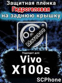 Защитная плёнка на заднюю крышку смартфона для Vivo X100s матовая гидрогелевая SCPhone