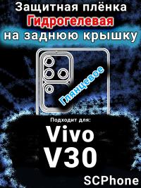 Защитная плёнка на заднюю крышку смартфона для Vivo V30 глянцевая гидрогелевая SCPhone