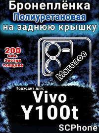 Бронеплёнка на заднюю крышку смартфона для Vivo Y100t матовая полиуретановая SCPhone