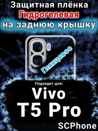 Защитная плёнка на заднюю крышку смартфона для Vivo T5 Pro глянцевая гидрогелевая SCPhone