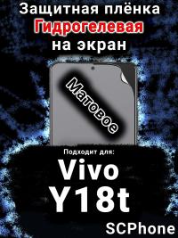 Защитная плёнка на экран смартфона для Vivo Y18t матовая гидрогелевая SCPhone