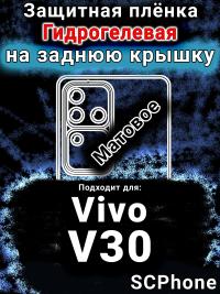 Защитная плёнка на заднюю крышку смартфона для Vivo V30 матовая гидрогелевая SCPhone