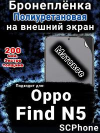 Бронеплёнка на внешний экран Oppo Find N5 матовая полиуретановая