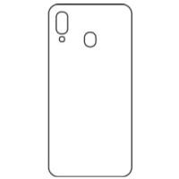 Бронеплёнка на заднюю крышку Samsung Galaxy A20 полиуретановая глянцевая стандарт
