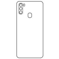 Бронеплёнка на заднюю крышку Samsung Galaxy A21 полиуретановая глянцевая стандарт