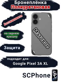 Бронеплёнка на заднюю крышку Google Pixel 3A XL матовая полиуретановая стандарт