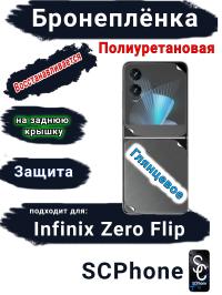 Бронеплёнка на заднюю крышку Infinix Zero Flip глянцевая полиуретановая