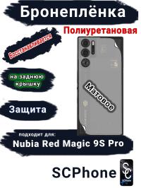 Бронеплёнка на заднюю крышку Nubia Red Magic 9S Pro матовая полиуретановая