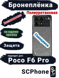 Бронеплёнка на заднюю крышку Poco F6 Pro глянцевая полиуретановая