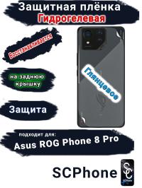 Защитная плёнка на заднюю крышку ASUS ROG Phone 8 Pro глянцевая гидрогелевая