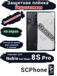 Защитная плёнка на экран Nubia Red Magic 8S Pro матовая гидрогелевая