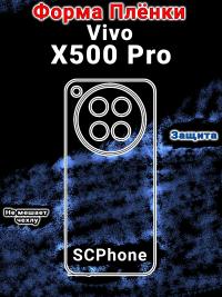 Защитная плёнка на заднюю крышку vivo X500 Pro матовая гидрогелевая