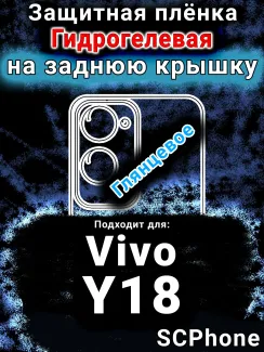 Защитная плёнка на заднюю крышку смартфона для Vivo Y18 глянцевая гидрогелевая SCPhone