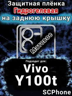 Защитная плёнка на заднюю крышку смартфона для Vivo Y100t матовая гидрогелевая SCPhone