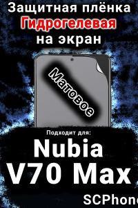 Защитная плёнка на экран Nubia V70 Max матовая гидрогелевая SCPhone