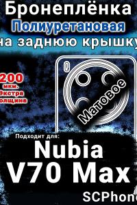 Бронеплёнка на заднюю крышку Nubia V70 Max матовая полиуретановая SCPhone