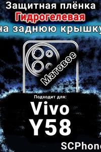 Защитная плёнка на заднюю крышку смартфона для Vivo Y58 матовая гидрогелевая SCPhone