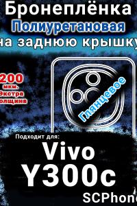 Бронеплёнка на заднюю крышку смартфона для Vivo Y300c глянцевая полиуретановая SCPhone