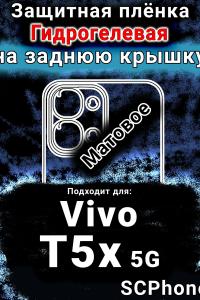 Защитная плёнка на заднюю крышку смартфона для Vivo T5x 5G матовая гидрогелевая SCPhone
