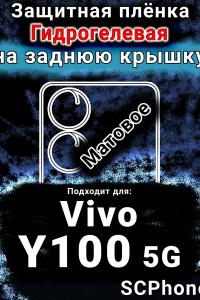 Защитная плёнка на заднюю крышку смартфона для Vivo Y100 5G матовая гидрогелевая SCPhone