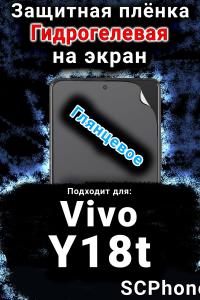 Защитная плёнка на экран смартфона для Vivo Y18t глянцевая гидрогелевая SCPhone