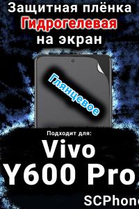 Защитная плёнка на экран смартфона для Vivo Y600 Pro глянцевая гидрогелевая SCPhone