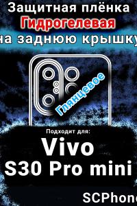 Защитная плёнка на заднюю крышку смартфона для Vivo S30 Pro mini глянцевая гидрогелевая SCPhone