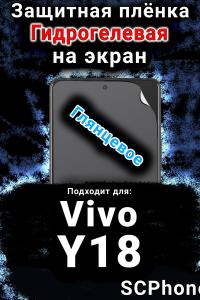 Защитная плёнка на экран смартфона для Vivo Y18 глянцевая гидрогелевая SCPhone