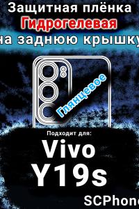 Защитная плёнка на заднюю крышку смартфона для Vivo Y19s глянцевая гидрогелевая SCPhone