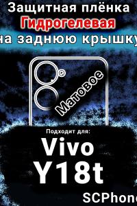 Защитная плёнка на заднюю крышку смартфона для Vivo Y18t матовая гидрогелевая SCPhone