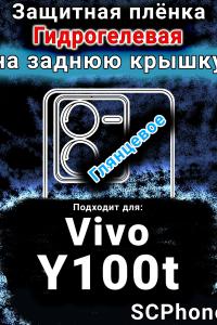 Защитная плёнка на заднюю крышку смартфона для Vivo Y100t глянцевая гидрогелевая SCPhone