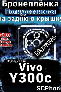 Бронеплёнка на заднюю крышку смартфона для Vivo Y300c матовая полиуретановая SCPhone
