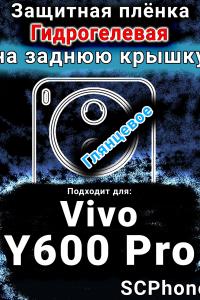 Защитная плёнка на заднюю крышку смартфона для Vivo Y600 Pro глянцевая гидрогелевая SCPhone