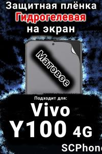 Защитная плёнка на экран смартфона для Vivo Y100 4G матовая гидрогелевая SCPhone